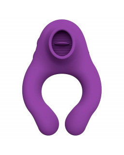 Fenda Anillo Vibrador con Lengua Estimulador y Control Remoto 3 Motores USB Magnetico