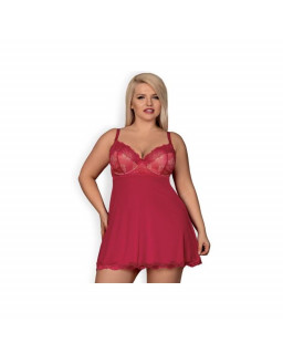 Rosalyne Babydoll y Tanga Rojo Talla S M