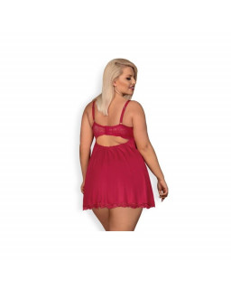 Rosalyne Babydoll y Tanga Rojo Talla S M