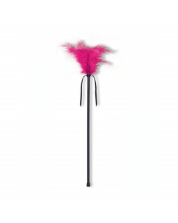 Estimulador con Plumas Fucsia