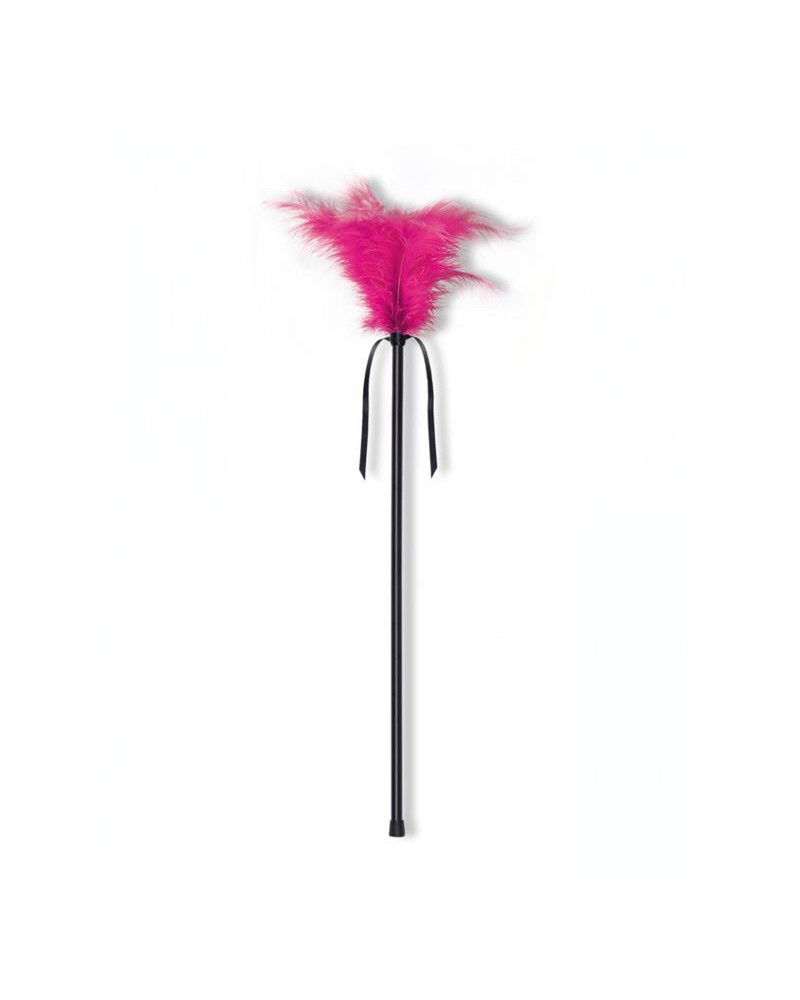 Estimulador con Plumas Fucsia