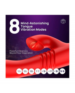 Velvet Vibrador con Thrusting y Pulsacion