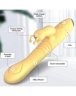 Honeybee Vibrador con Thrusting y Pulsacion