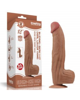 Dildo Dual Density Piel Deslizante 12