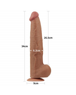 Dildo Dual Density Piel Deslizante 135