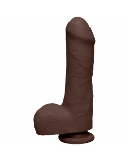 Dildo Dual Density Uncut D con Testiculos 7 Ultraskyn Chocolate