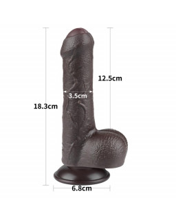 Dildo Dual Layer Piel Retractil 7