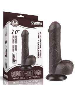 Dildo Dual Layer Piel Retractil 7