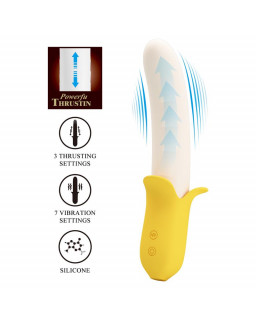 Banana Geek Vibrador con Thrusting USB