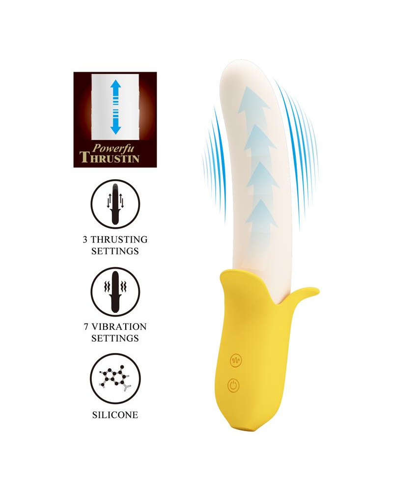 Banana Geek Vibrador con Thrusting USB