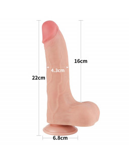 Dildo Dual Layer Piel Deslizante 85