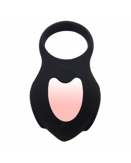 Darkblack Anillo Vibrador con Led Control Remoto USB Silicona