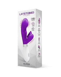 Sliper Vibrador Conejito Silicona Purpura