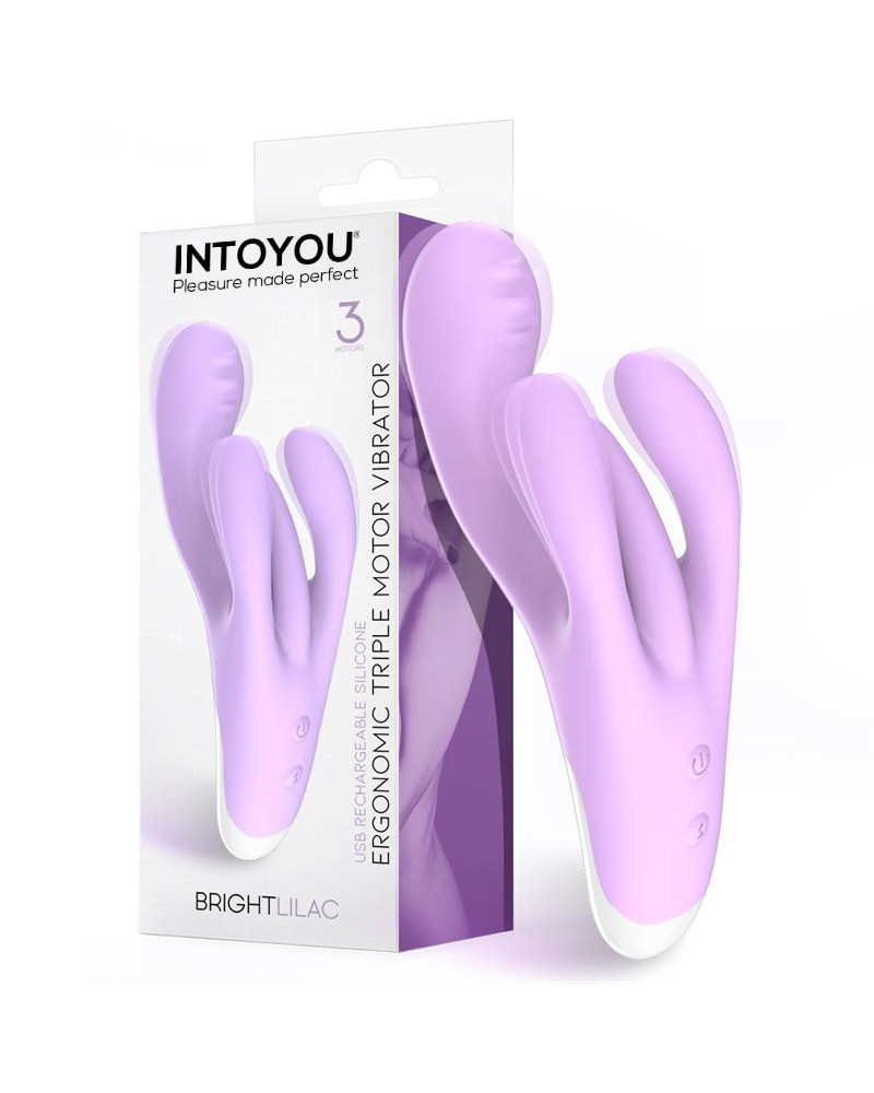 Brightlilac Vibrador Triple Motor Ergonomico USB Silicona