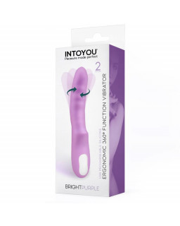 Brightpurple Vibrador y Rotador Doble Motor 360º USB Silicona