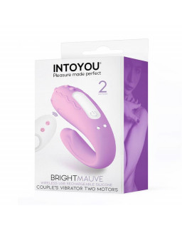 Brightmauve Vibrador para Parejas Doble Motor Control Remoto USB Silicona