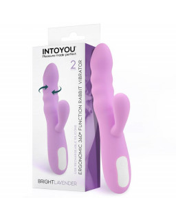 Brightlavender Vibrador y Rotador Doble Motor 360º USB Silicona