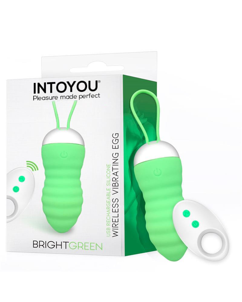 Brightgreen Huevo Vibrador Control Remoto USB Silicona