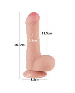 Dildo Dual Layer Piel Deslizante 7