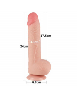 Dildo Dual Density Piel Deslizante 95