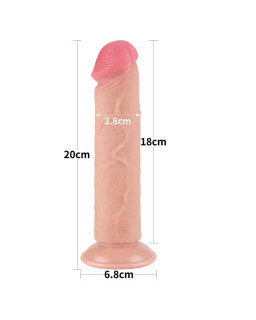 Dildo Dual Layer Piel Deslizante 8