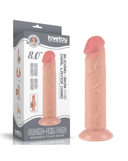 Dildo Dual Layer Piel Deslizante 8