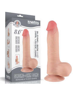 Dildo Dual Layer Piel Deslizante 8