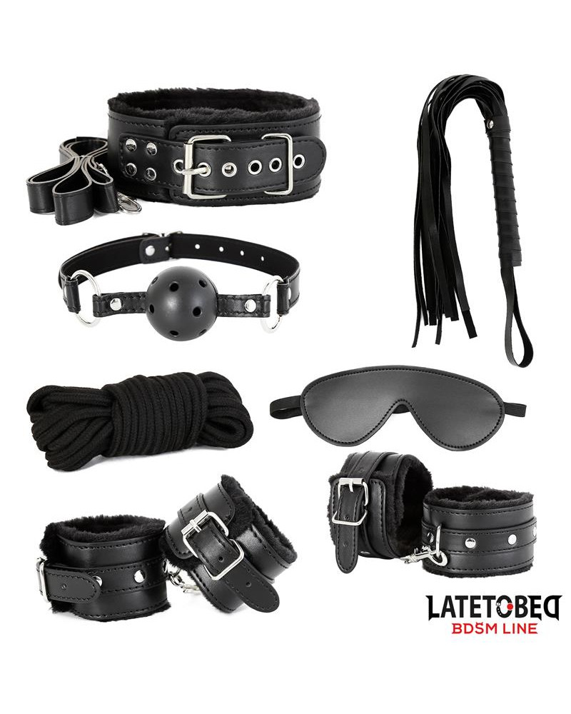 Set de 7 Piezas de Bondage Negro