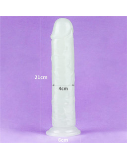 Dildo Lumino 8 Luz Azul