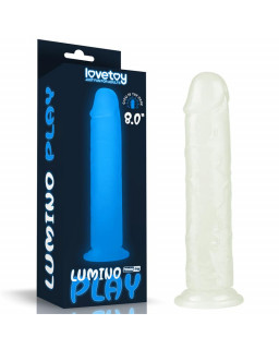 Dildo Lumino 8 Luz Azul