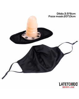 Mascarilla con Accesorio de Dildo 6 cm Desmontable