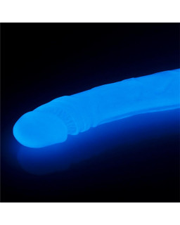 Dildo Doble Lumino 145 Luz Azul