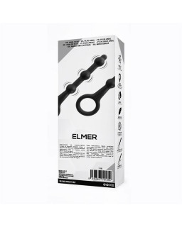 Elmer Plug Anal con Aro de Facil Extraccion Silicona Negro