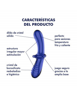 Estimulador de Cristal Double Crystal Hot and Cold Azul