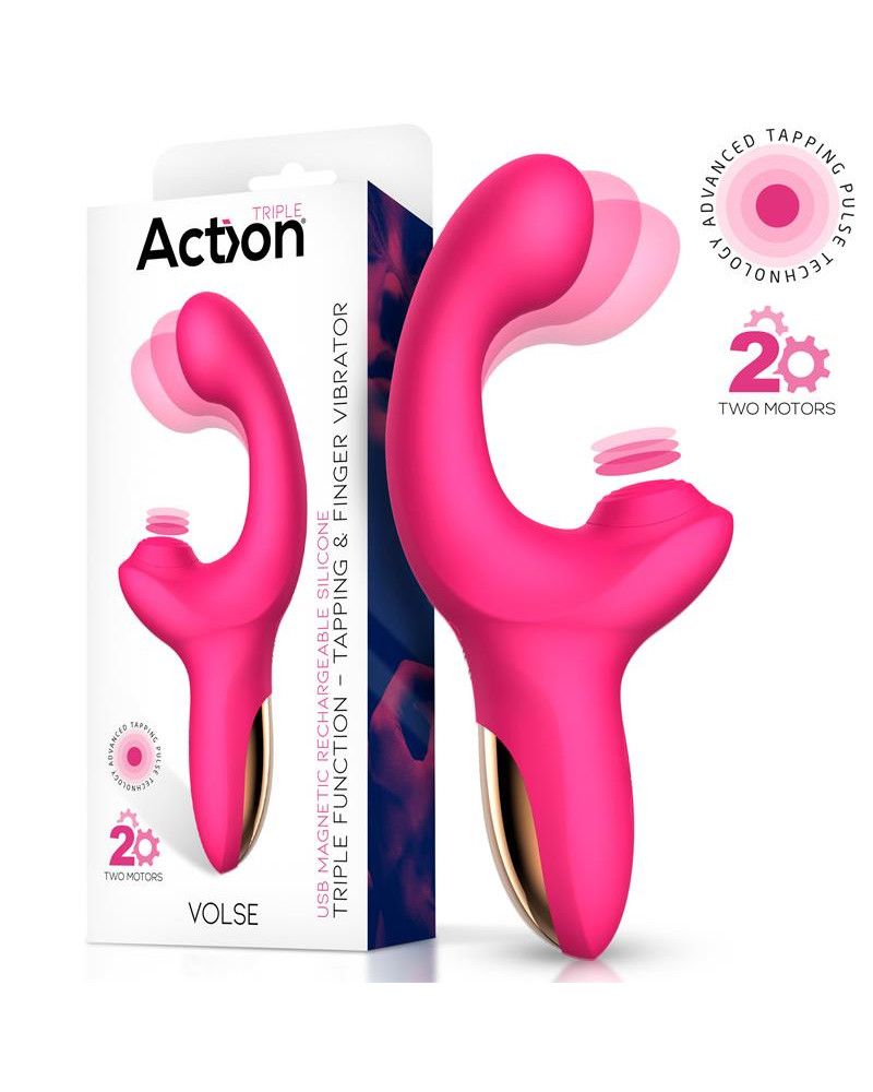 Volse Vibrador Triple Funcion con Finger y Pulsacion Tapping