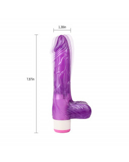 Vibrador Multi Velocidad Realista Purpura 20cm