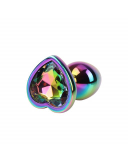 Plug Anal Rainbow Heart Gem Talla S