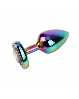 Plug Anal Rainbow Heart Gem Talla S