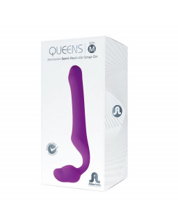 Queens M Dildo Strap On sin Tirantes Talla M Silicona Purpura