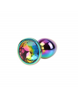 Rainbow Gem Plug Anal multicolor con Joya Talla S