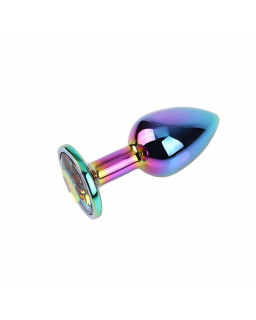 Rainbow Gem Plug Anal multicolor con Joya Talla S