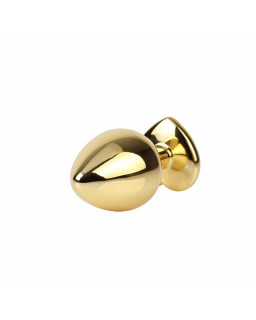 Clear Heart Plug Anal Dorado con Joya Talla M