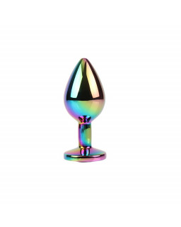 Rainbow Gem Plug Anal Multicolor con Joya Talla M