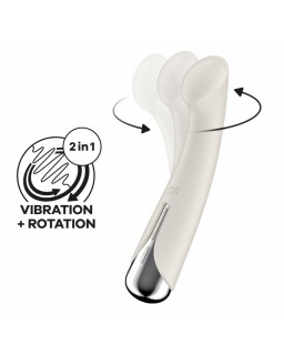 Spinning G Spot 1 Vibrador y Rotador Beige