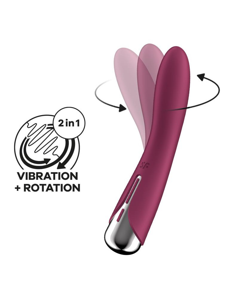 Spinning Vibe 1 Vibrador y Rotador Rojo