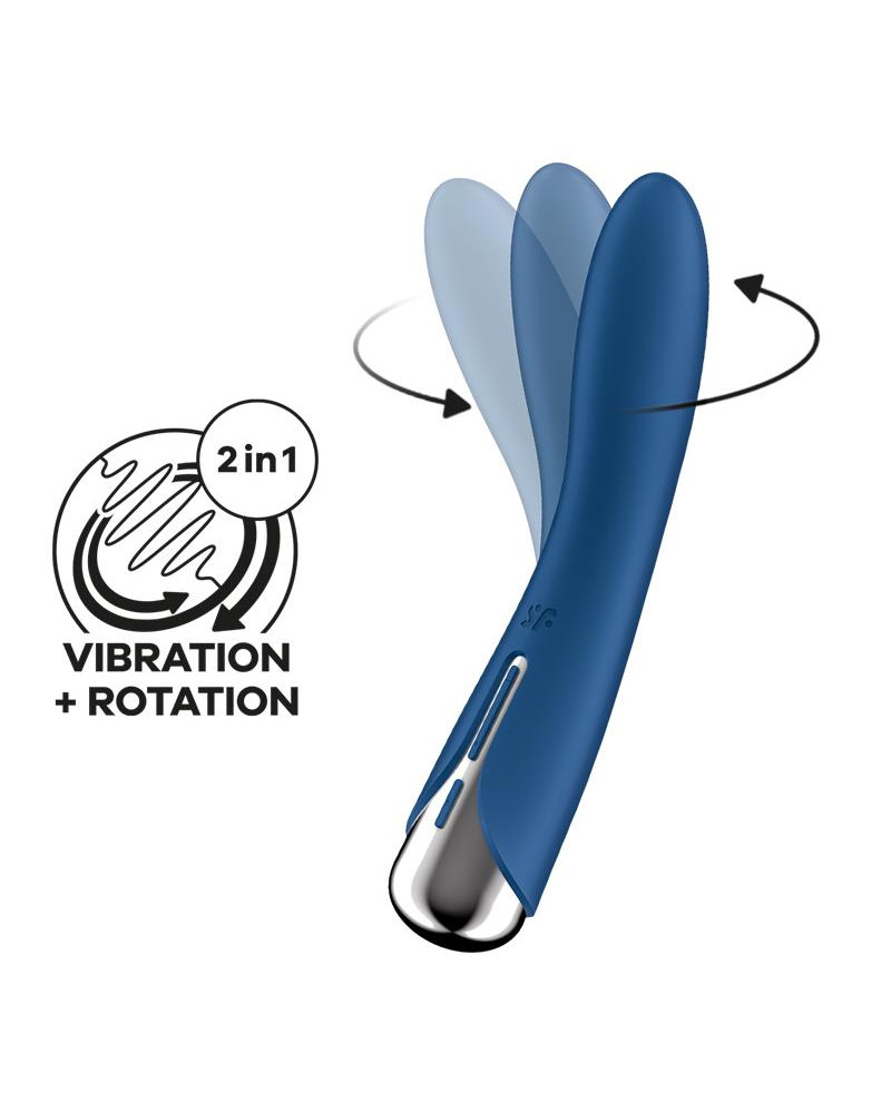 Spinning Vibe 1 Vibrador y Rotador Azul