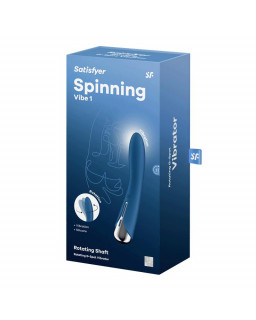 Spinning Vibe 1 Vibrador y Rotador Azul