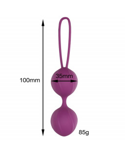 Garbo Bola Doble Kegel Silicona Purpura