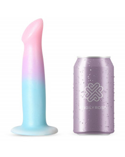 Dildo con Vibracion y Ventosa Color Degradado 17 cm