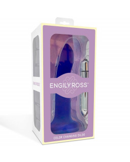 Dildo que Cambia de Color Purpura a Rosa Talla S 14 cm